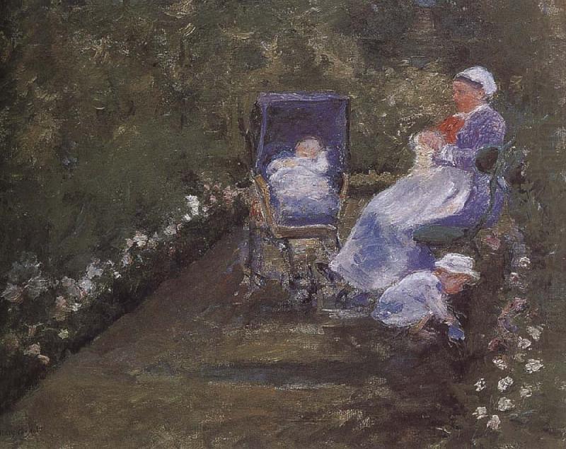 At the garden, Mary Cassatt